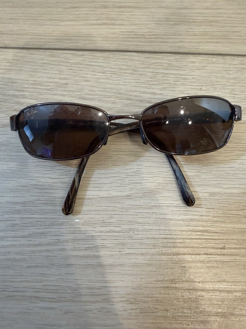 Maui Jim MJ 101 25 Brown Rectangle Sunglasses Brown Len 55-17 135 FRAMES ONLY